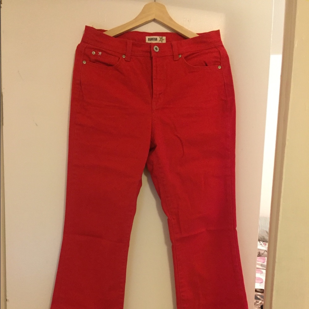 Brand new red jeans